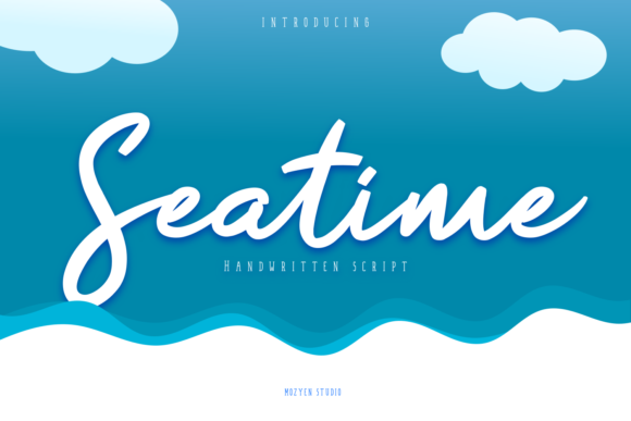 Discovering Seatime: A Brushed Handwritten Font for Romantic and Joyful Designs