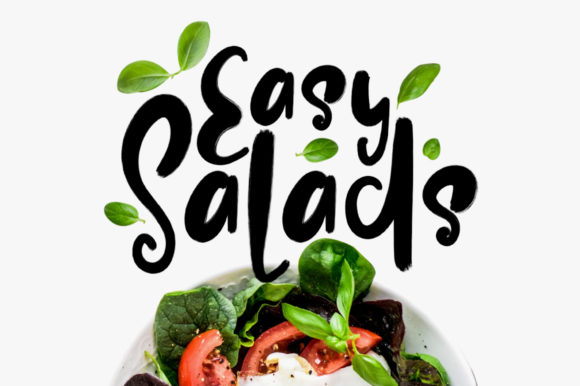 Easy Salads: The Brushed Display Font Redefining Modern Visual Identity
