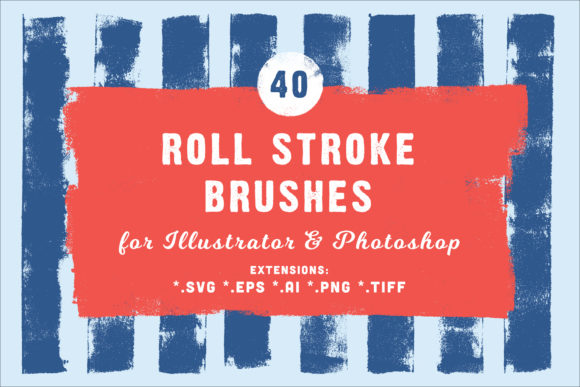 Enhancing Digital Art with 40 Roll Stroke Brushes for Illustrator and Photoshop
