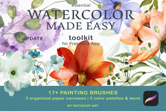Realistic Watercolor Brushes for Procreate